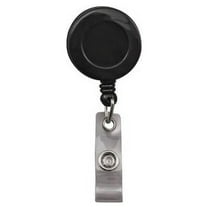 Advantus Snap Clip Retractable ID Reel 25 / Pack - Black