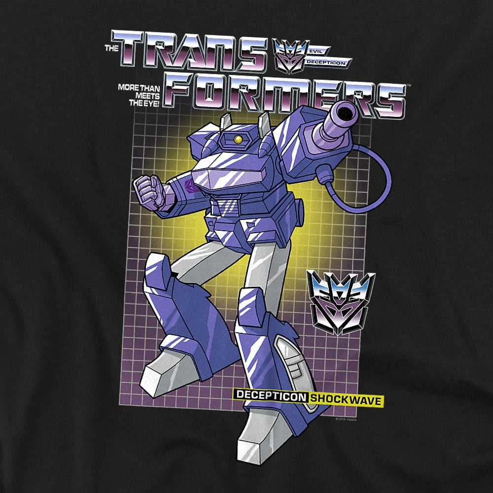 Transformers Shockwave Unisex Adult T Shirt, Black, Large