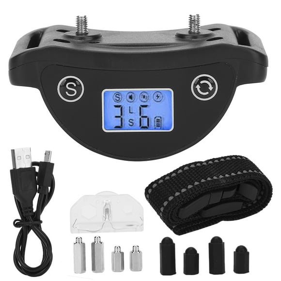 ZOUSSIQI ABS USB Charging Adjustable LED Screen Pet Electric Shock Bark Stopper Anti Bark Dog Collar(Black ) CW2519#14719