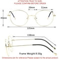 thumbnail image 4 of LifeArt Blue Light Blocking Glasses, Anti Eyestrain, Computer Reading Glasses, Gaming Glasses, TV Glasses for Women Men, Stylish Unisex Alloy Round Frame (Golden Steel, +0.75 Magnification), 4 of 8