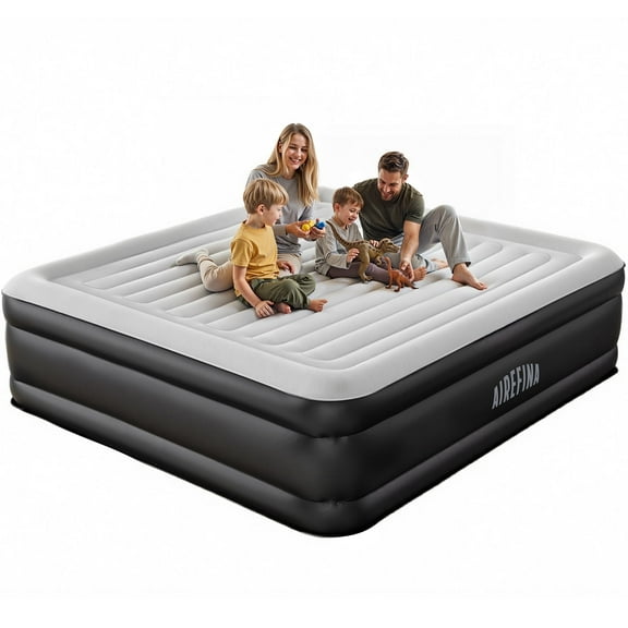 Airefina 20" King Size Air Mattress with Built-in Pump, Quick Self-Inflation/Deflation in 3 Mins, 700lb MAX