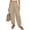 Light Khaki, variant on Womens Summer Casual Pants High Waisted Loose Wide Leg Palazzo Pockets Lounge Beach Travel Trousers Outfits