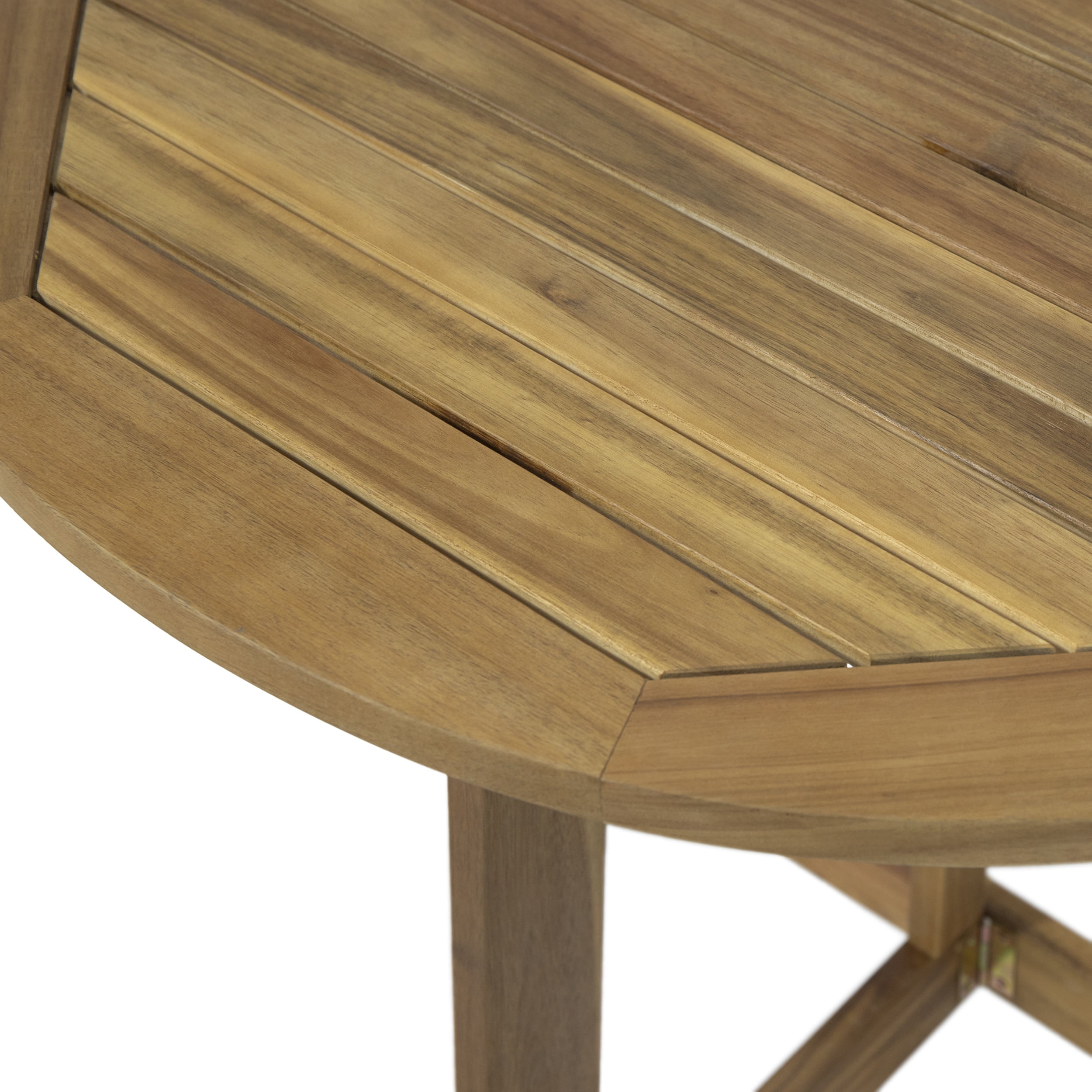 Free Shipping! Jude Outdoor Half-Round Acacia Wood Bistro