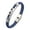 Blue-7.6'', variant on Mens Infinity 8 Leather Bracelet,8.8" Blue Braided Bracelet for Men