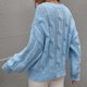 thumbnail image 5 of Gibobby Suéter para mujer, Suéter Ligero de Cuello Redondo Suéter para Mujer, para otoño e invierno(Azul,G), 5 of 5