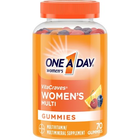 One A Day Women's VitaCraves Multivitamin Gummies, Supplement with Vitamins A, C, E, B6, B12, Calcium, and Vitamin D, 70 (The Best Vitamin B6 Food Sources Include)