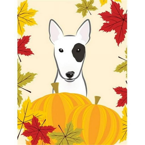 Caroline's Treasures BB2015GF Bull Terrier Thanksgiving Flag Garden Size , Small, multicolor