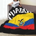 thumbnail image 4 of Manta de microfibra ultra suave con banderas ecuatorianas de Ecuador, manta de microfibra para todas las estaciones, manta cálida para cama, silla, sofá, sala de estar, cuna de 50 x 40 pulgadas, 4 of 7