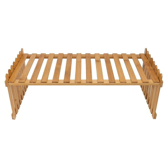 1pc Bamboo Craft Balcony Flowerpot Rack Desktop Plant Pot Stand Storage Shelf