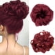 thumbnail image 1 of QTHQTFL Pieza de pelo de moño desordenado, 1 pieza de pelo para moño de pelo para mujeres y niñas, pelo sintético ondulado y rizado, extensiones de cola de caballo (Borgoña), 1 of 5