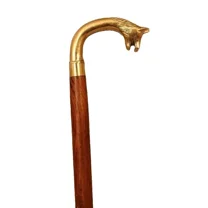 Wolf Head Handle Antique Style Walking Cane for Men & Women