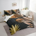thumbnail image 3 of Manfei Black Gold Pink Bedding Comforter Set 7-Piece, Aesthetic Geometric Full Bedding Set, Nature Minimalist Fitted Sheet Flat Sheet, Microfiber Bedroom Decor, 3 of 8
