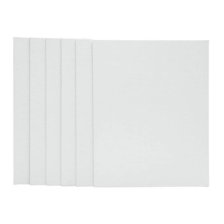 Solimo Cotton Canvas Boards for Painting (8x10, 6x8, 6x6 Combo Pack of  9,White)