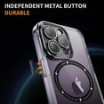 thumbnail image 3 of Decase Magnetic Case for iPhone 11 Pro Max,Compatible with Mag-safe,Military-Grade Protection,Slim Stylish Non-Yellowing Shockproof Case for iPhone 11 Pro Max,Clear Anti-Scratch Back Cover,Black, 3 of 8