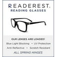 thumbnail image 6 of Readerest Blue Light Blocking Reading Glasses Black 375 Magnification, 6 of 8