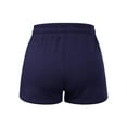 thumbnail image 6 of MixMatchy Women's Solid French Terry White Piping Comfy Shorts, 6 of 6