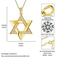 thumbnail image 4 of Jewmon Jewish Star of David Pendant Necklace Women Magen David Hexagram Charm Amulet Jewelry Gift, 4 of 8