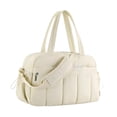thumbnail image 3 of Bolsa de viaje portátil para artículos de aseo, bolsa de gimnasio para mujer, ideal para el fin de semana. Blanco, 3 of 9