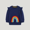 thumbnail image 4 of REDARER Toddler Child Rainbow Printed Sweatshirt Boys Girls' Long Sleeve Round Neck Autumn Casual Loose Pullover,Size:3-4 Years, 4 of 6