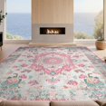 thumbnail image 2 of Design&I 5'x7' Ultra Soft Area Rug, Vintage Floral Distressed Symmetrical Petal Design Decorative None Fluffy Washable Non Shedding for Bedroom Living Room Home Office, 2 of 7