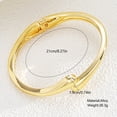 thumbnail image 3 of FENGGHAO Trendy Chunky Bangle Bracelet for Women Teens Adjustable Cuff Real Gold Plated Comfort Fit Jewelry Gift for Birthdays and Christmas, 3 of 7