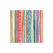 IHR Ideal Home Range Cocktail Napkins Disposable 3-Ply Paper Party Napkin Pack, 5" x 5", Fiesta Stripe, 20-Count