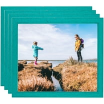 ArtToFrames 10" x 20" Aqua Picture Frame, 10x20 inch Green Wood Poster Frame (WOM-4428), 4 Pack