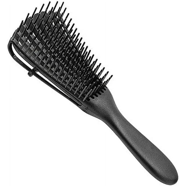 1 cepillo desenredante para cabello natural, desenredante para cabello afro, ondulado, rizado, fácilmente con acondicionador húmedo y seco, mejora la textura del cabello, rizos fáciles de limpiar.