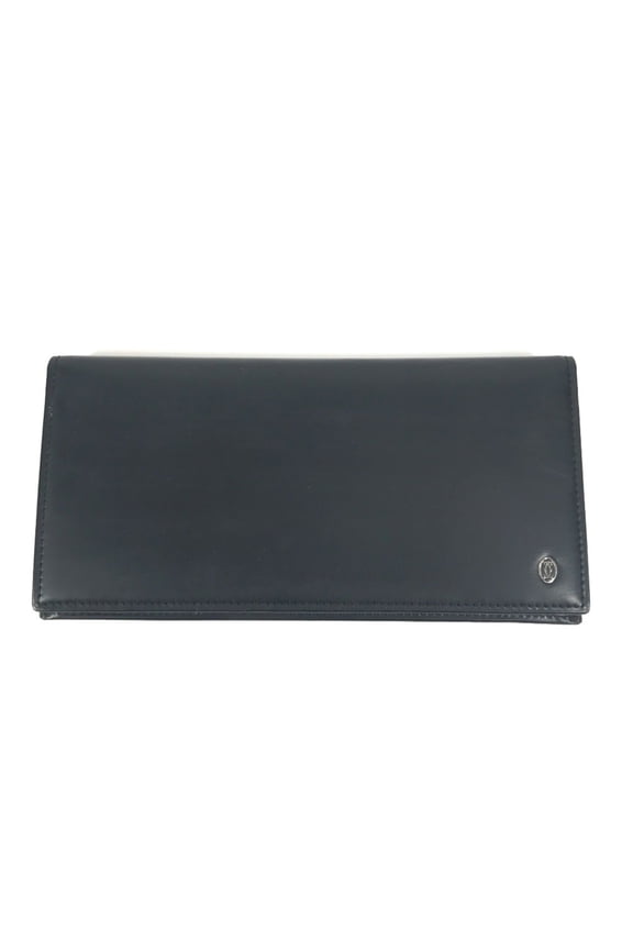 Pre-Owned CARTIER Must Line Logo Billfold Accessory Wallet Bi-fold Long Leather Men's... (Good)