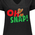 thumbnail image 4 of Inktastic Oh Snap Women's Plus Size V-Neck T-Shirt, 4 of 5