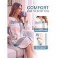 thumbnail image 4 of Casual Nights - Housecoats For Women, Snap Front Dusters For Women, Pure Cotton House Dresses For Elderly & Young with 2 Pockets, Grey Plaid XXL, 4 of 7
