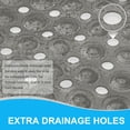 thumbnail image 4 of Buganda Bath Mat for Tub Non Slip, Extra Long Bath Mat with Drain Holes and Suction Cups, Machine Washable Shower Mat, 39"x15", Clear Grey, 4 of 9