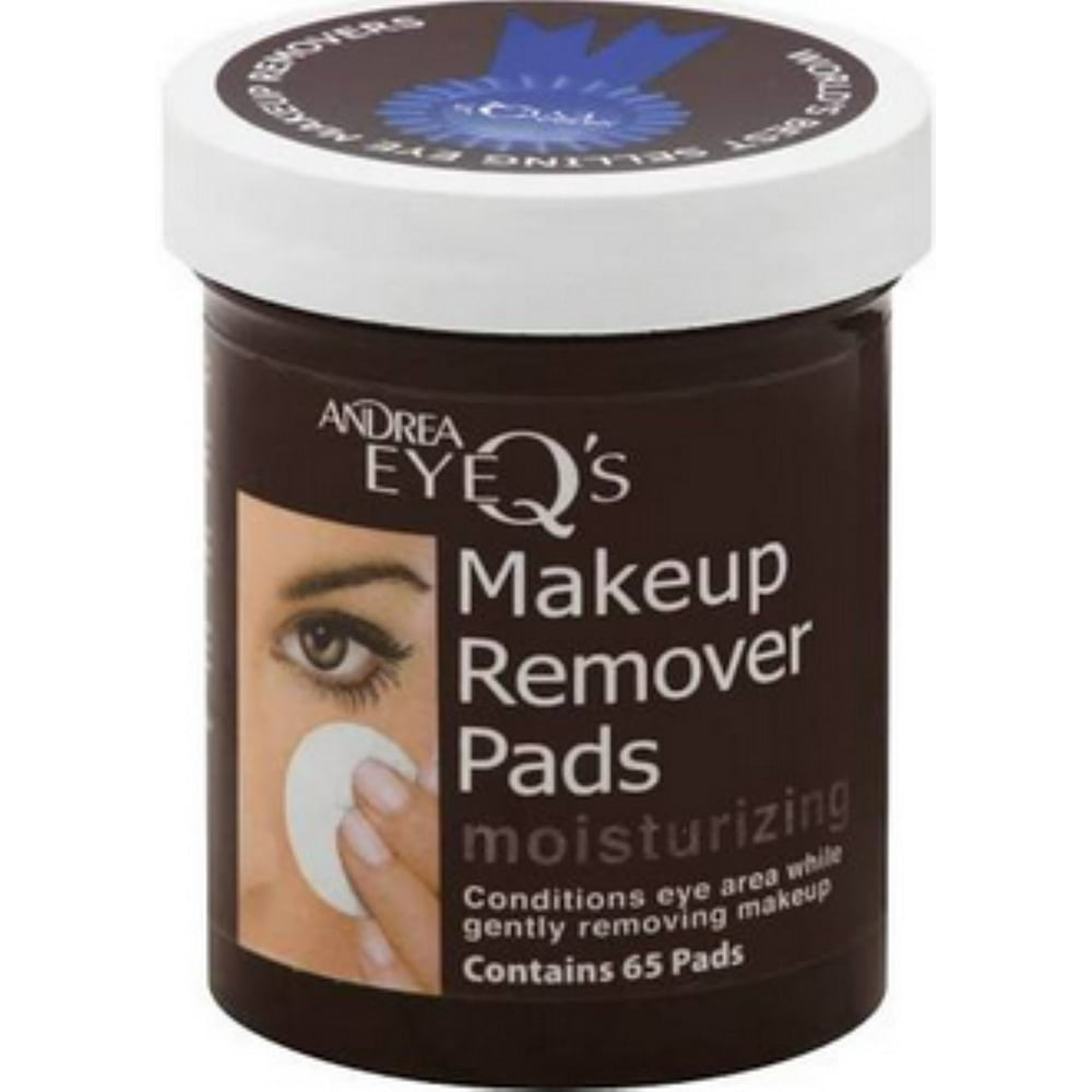 3 Pack Andrea Eye Q's Eye MakeUp Remover Pads Moisturizing 65 Each