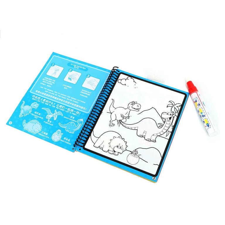 Water Coloring Book, Flexible Water Drawing Book Non- Paperboard For  Preschool Education For Brain Game 