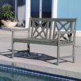 thumbnail image 2 of Renaissance 4-foot Outdoor Hand-scraped Hardwood Garden Bench, 2 of 4