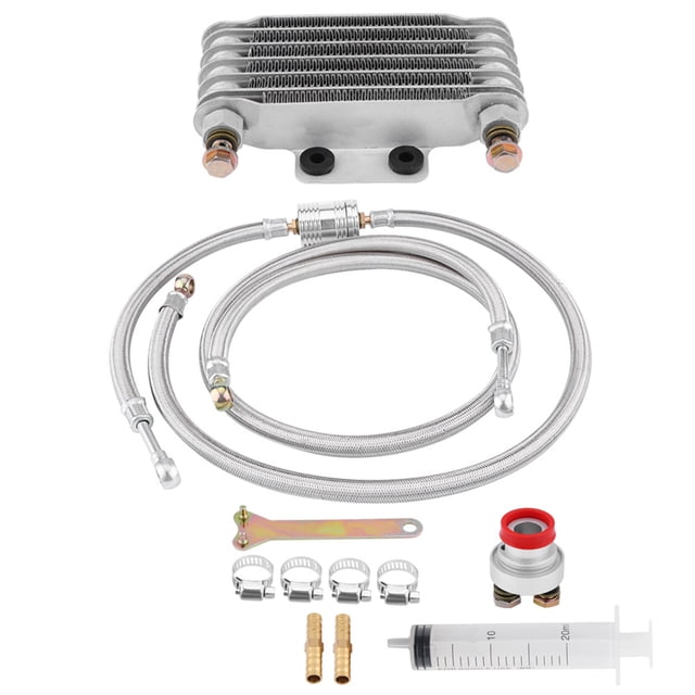 Kit de sistema de refrigeración de aceite de motor de 85 ml para Honda GY6 (100 cc-150 cc), color plateado