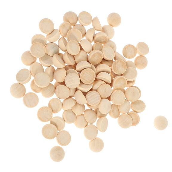 AURARMLET 300Pcs Beige Wooden Half Round Spheres 0.3x0.3x0.3In for Crafts, , Party Decorations and Home Projects