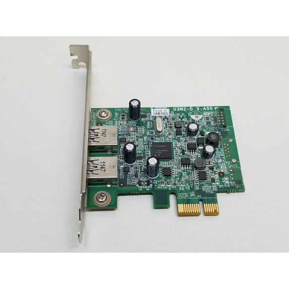 Pre-Owned Dell YJ94F U3N2-D PCI Express x1 2 Port USB 3.0 Expansion Card (Good)