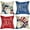 Gnome, variant on 4th of July Patriotic Decorative Throw Pillow Covers 18x18 Set of 4, The Statue of Liberty Gnome Uncle Sam God Bless America Cushion Case Decor, Red Blue Sweet Land American USA Home Decoration