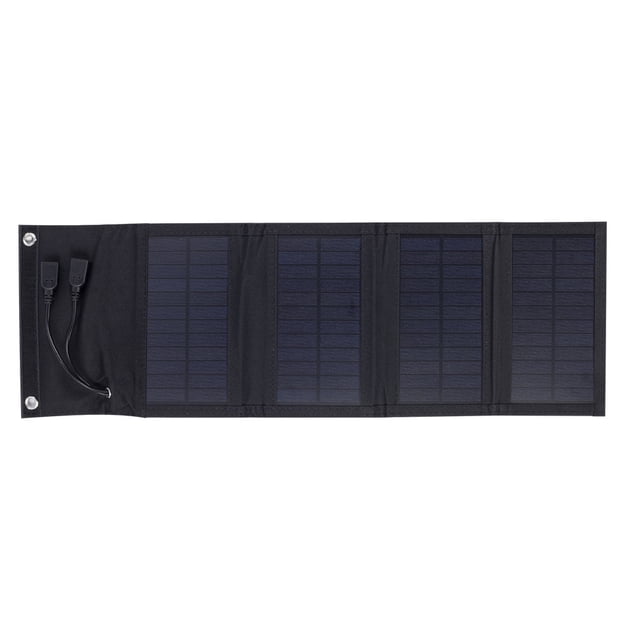 Panel Solar Plegable 10W IP65 Portátil A Prueba Puertos USB Duales Cargador para Exteriores Acampar Al Aire Libre Batería