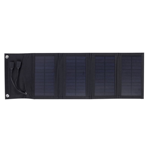 Panel Solar Plegable 10W IP65 Portátil A Prueba Puertos USB Duales Cargador para Exteriores Acampar Al Aire Libre Batería