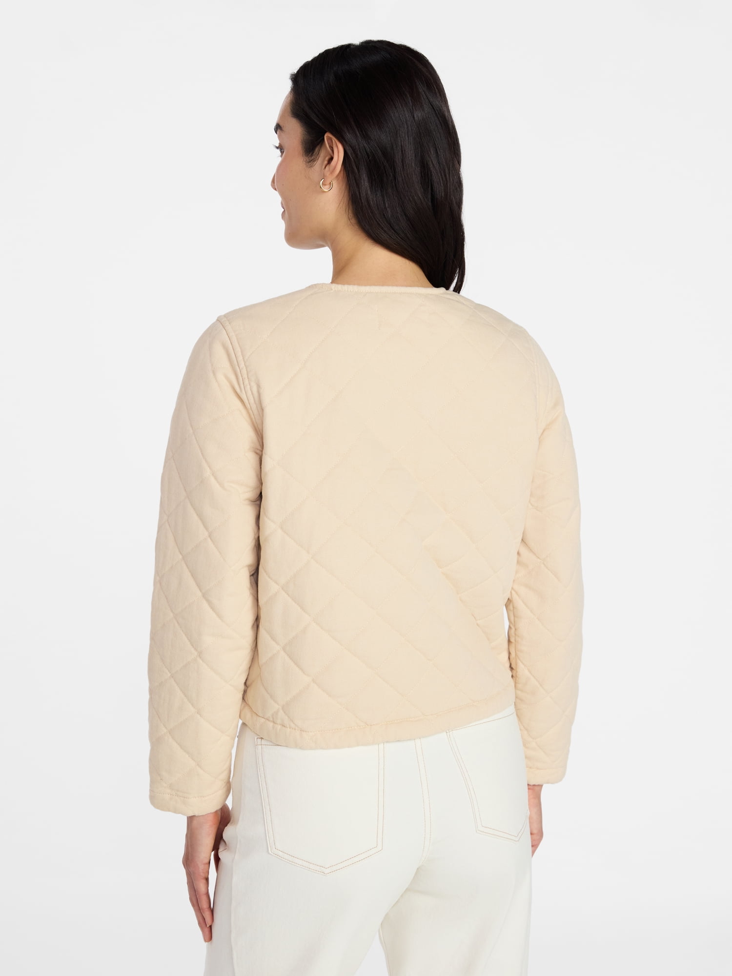 Time and Tru Women's Quilted Cotton Jacket, Sizes XS-XXXL