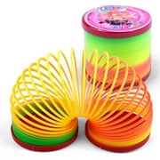 Slinky Toy Plastic Magic Rainbow Springs Coil Boxed Long Slinkies Toys Fun Bulk Color Spring Neon
