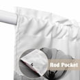 thumbnail image 2 of Black White Tulip Kitchen Window Curtains, Swag Curtains Valance for Bedroom Living Room Bathroom, Spring Greyscale Leaf Flower Plant Rod Pocket Window Treatment Curtain Block Drapes 2 Panels 36"x36", 2 of 9