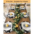 thumbnail image 4 of 13 Inch Round Placemats Set of 4, Sage Green Black Geometric Non Slip Heat Insulation PP Table Mats, Modern Abstract Art Block Washable Place Mats for Kitchen Dining Party Table Decor, 4 of 7