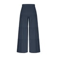 thumbnail image 5 of Laqbezok Women's High Waist Tiered Ruffle Wide Leg Pants, Smocked Elastic Waist Palazzo Trousers, Casual Flowy Pleated Summer Beach Swing Pants Boho Vacation Wear, 5 of 9