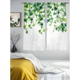 thumbnail image 4 of Country Leaves Sheer Curtains 72 Inches Long 2 Panels Set, Window Sheer Curtains for Living Room/Bedroom, Watercolor Green Leaf Branches Vine Botanical Light Filtering Rod Pocket Curtain 52''x72''x2, 4 of 8
