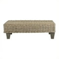 thumbnail image 1 of Safavieh Leary Wicker and Wooden Bench in Natural Unfinished, 1 of 4