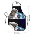 thumbnail image 4 of Fuzoiu Cat Astronaut Print Waterproof Apron, Kitchen Apron for Women Men Chef, Apron for Christmas Dinner Party Cooking Baking Crafting House Cleaning Kitchen, 4 of 7