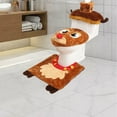 thumbnail image 6 of YIMWNYI 4-Piece Christmas Toilet Decoration Set, Toilet Cover Rug Mat, Festive Bathroom Decor, Holiday Home Accessories, Cozy Christmas Decorations, Washroom Decor Set, 6 of 6